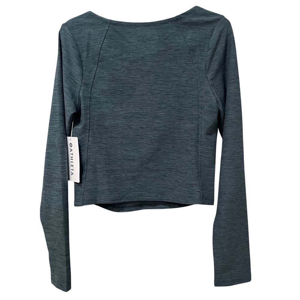 NWT ATHLETA | SoftLuxe Top Long Sleeve Green Medium - Picture 4 of 10